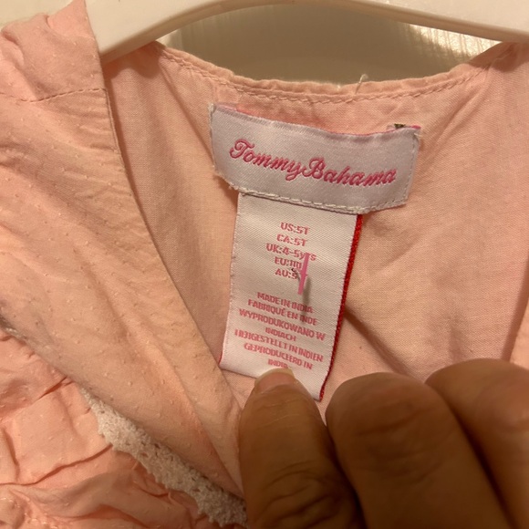 Tommy Bahama Little Girls 👧🏻 Pink/ Peach Blouse 👚 Sz 5T - Picture 3 of 6